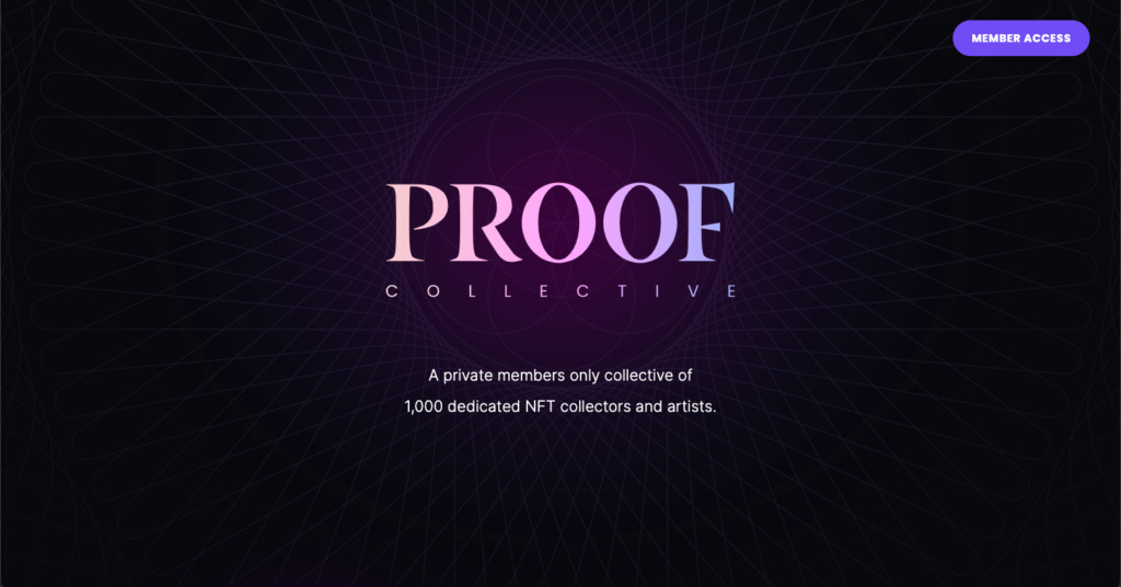 ”PROOF Collective”の会員権を得られる